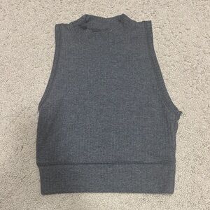 Abercrombie & Fitch Gray Ribbed Mock Neck Tank